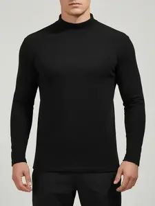 Men's Fall Winter New Base Layer Shirt, Fleece Fabric, Warm Inner Wear Outerwear, Unisex All-Season Clothing, Thermal Menswear