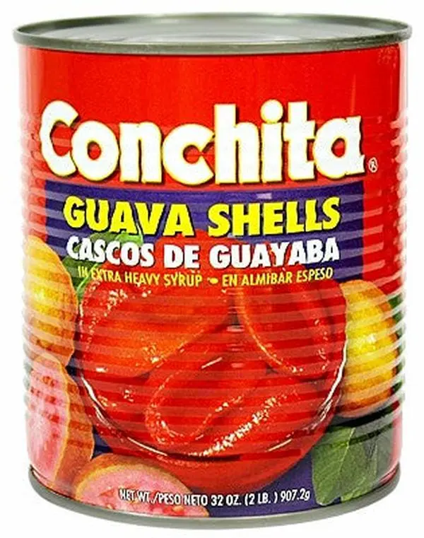 Conchita Guava Shells in Syrup - 32 oz Canned Fruit, Traditional Cuban Dessert, Ice Cream Topping, Pastelitos Filling