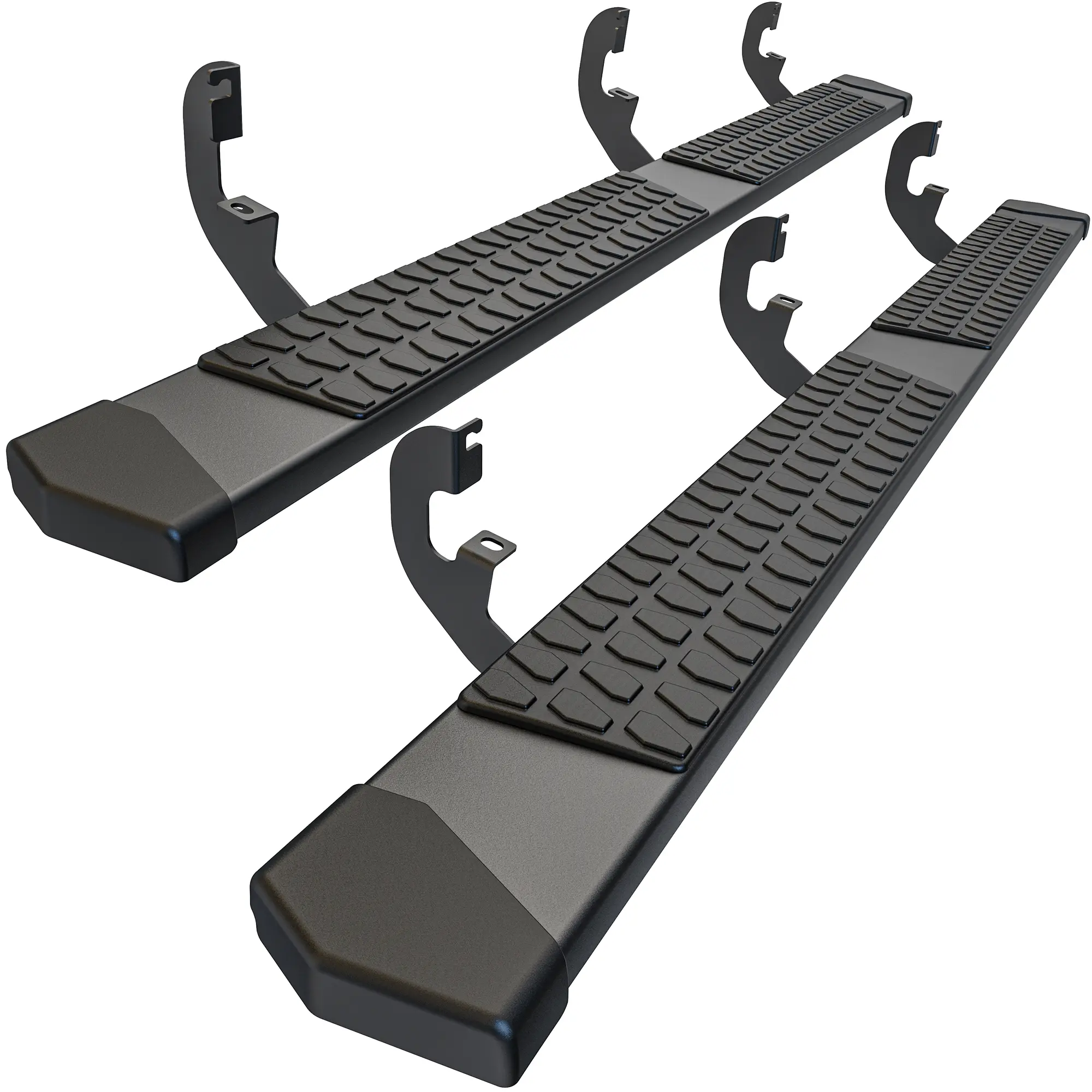 6 Inches Running Boards Side Steps Compatible with 2015-2026 Chevy Colorado/GMC Canyon Crew Cab, Black Textured Aluminum Nerf Bars