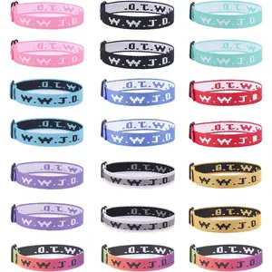 21 count WWJD Bracelets Pack Christian Gifts Adjustable Wristbands WWJD  Bracelets Bulk What Would  Do Bracelets with 21 Message Cards