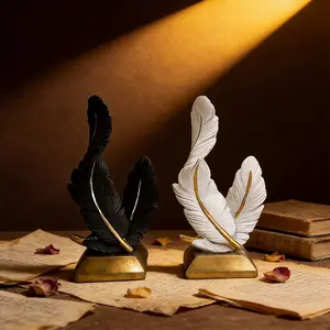 Collectibles Sculpture Nordic Modern Advanced Art Feather Crafts Light Luxury Popular Family Gathering Desktop Decoration Decorative Sculptures