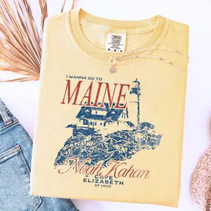 Comfort Colors I Wanna Go To Maine Shirt, N0ah Kahan Great Divide T Shirt, Cape Elizabeth Ep 2020 Tee, Kahan Folk Indie Music Outfit , Unisex Short Sleeve Tee, Casual Clothing