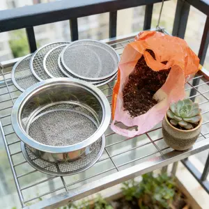 3pcs/set Heavy Duty Soil Sifter for Dirt, Sand, Rock and Compost Filtering,for 3mm, 6mm, 9mm