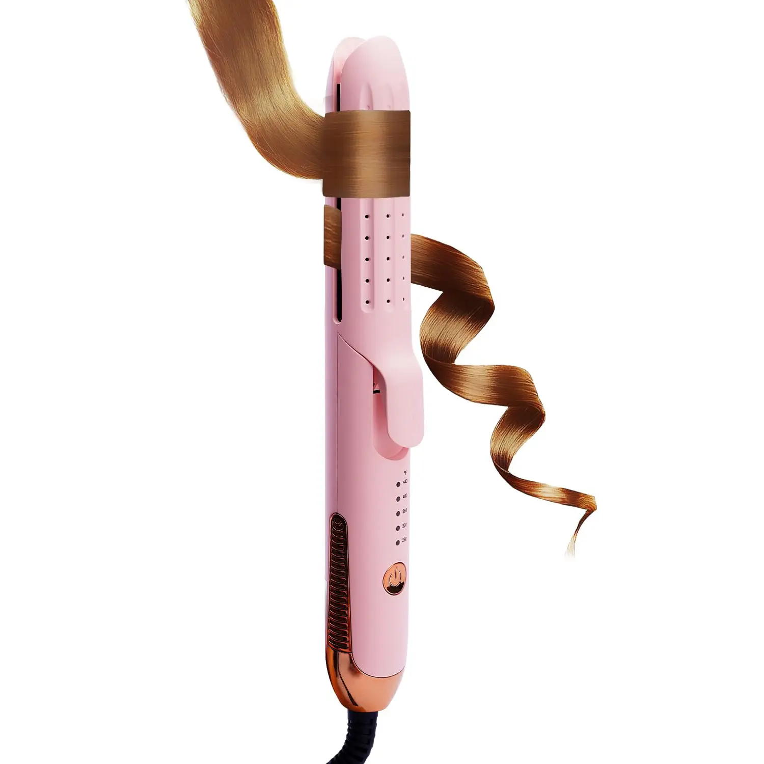 Airflow 2-in-1 Hair Straightener & Curler - Airflow Styler - 360° Cooling Air Curler with Plant Protein Coating, 5 Smart Heat Settings