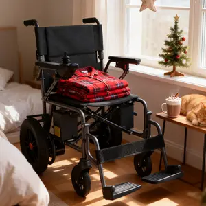 65pounds HOMYKING Electric Folding Wheelchair for the Elderly 300 lbs Load Bearing 360° Control Panel Left Right Hand Switchable Comfortable Cushions Portable Travel Companion，Left/Right Hand Switchable，Gifts for parents, specially for Christmas/New Year