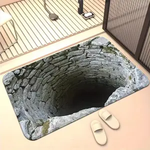 ​Non Slip Optical Doormat - Ground Crack Illusion All Weather Entrance Mat for Porch Patio Front Door​