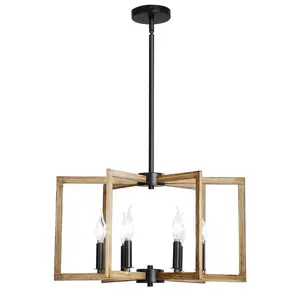 VEVOR 6-Light Chandelier,  , Metal Farmhouse Chandelier, Adjustable Height, Dining Room Hanging Light Fixture for Ceilings, Modern Chandelier for Bedroom, Foyer, Hall, Kitchen, Living Room and Entryway