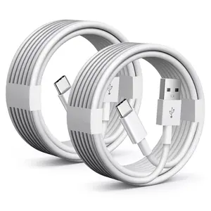 10FT/Long USB to USB C  [2Pack], 10foot Type C Charge Cord USB A to USBC Fast   for  17 16 Pro Max,  Galaxy S25/S24/S23, iPad Pro/Air, Fire  10 8