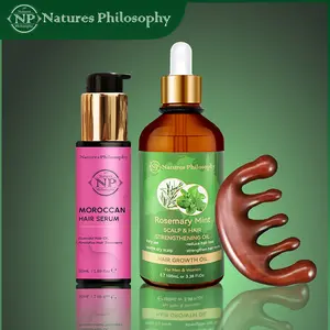 NP Moroccan Hair Serum + Rosemary Hiar growth Oil & Best-Selling Hair Oil Duo  Grow Stronger, Smoother Hair Naturally!