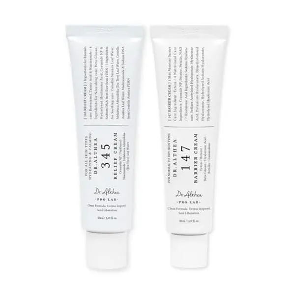 Dr.Althea 345 Relief Cream Ver.2 1.69 Fl Oz, Korean Skincare, Vegan Face Moisturizer with PDRN, Centella & Hyaluronic Acid, Instant Hydration for Blemish & Post‑Acne Skin, Non‑comedogenic