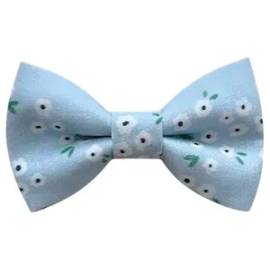 Floral Dusty Blue Bow Tie