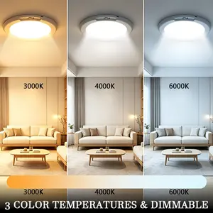 Rechargeable Ceiling Light 1-Pack, 3 Color Modes, Motion Sensor with Remote, Ceiling Lights No Wire Wireless Battery-Operated Magnetic LED Lights for Shower, Closet, Pantry, Shed, Hallway, Porch, Garage