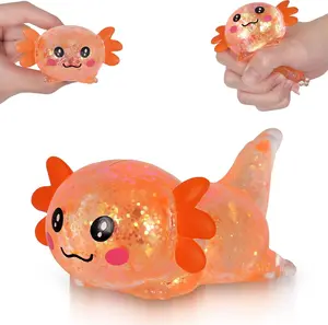 Axolotl Squishy Fidget Toy,Soft Slow Rising Stress Relief Sensory Toy Anxiety Calming Desk Toy Gift for Kids Adults