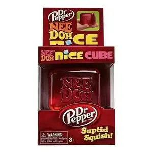 2026 NEW Needoh&Dr Pepper Nice Cube Water Drop Squeeze Toy, Red Stylish Sensory Stress Relief Ball, Soft Squishy Fidget Toy, Relaxing Anxiety Reducing Hand Toy, Perfect Gift for All Ages