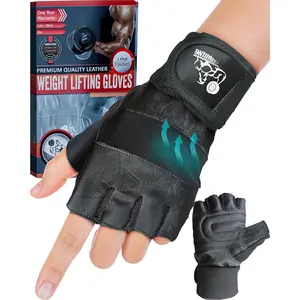 Weight  Gloves with 12" Wrist Wraps - Workout Gloves with Wrist Support for Men & Women,  , Power, Gym & Fitness Protection, Durable Grip & Comfort Fit