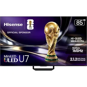 Hisense 85" U7 Mini-LED ULED 4K UHD Best Premium Gaming Smart Google TV (85U7SG, 2026 New) - Hi-QLED, Native 165Hz, VRR 330, HDR10+, Dolby Vision IQ·Atmos, IMAX Enhanced, Anti-Reflection, 2.1.2 Ch
