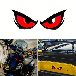 Ruthless Monster Eye - Scratch Resistant Stickers, Car Decals, Universal Car Sticker, Bumper Sticker, Vehicle Exterior Decoration, Automotive Decoration for Cars, Motorcycles, Windows, Smooth Walls, Water Bottles, and Laptops