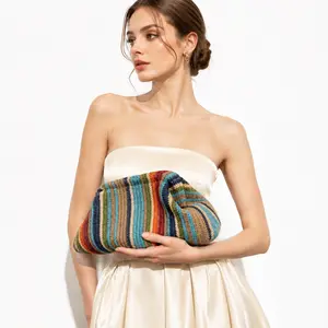 Women's Korean Style Knitted Crossbody Bag, Solid Color Mini Phone Coin Purse, Lightweight Dumpling Bag for Daily & Evening Wear
