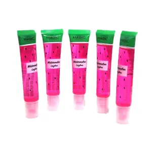 Magic Juicy Watermelon Lip Gloss - Moisturizing, Hydrating, Oil Infused, Vegan Friendly, Non-Sticky, High-Shine Finish, Perfect for Everyday Wear or Layering