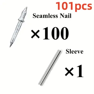 101-Piece Double-Headed Nail Set, No Trace Hidden Corner Nails for Tight Spaces, Seamless Baseboard Pins, Furniture Safety Screws, Secure Installation, Includes Tool
