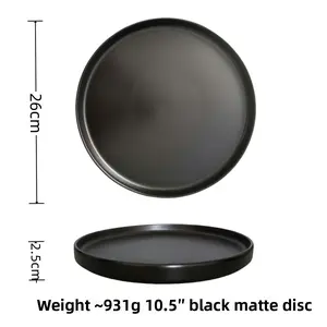 Black Tableware ceramic plates