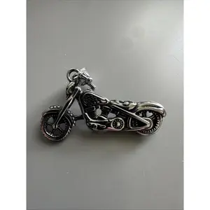 Motorcycle Pendant Stainless Steel Biker Vintage 24” Chain Gift Men’s