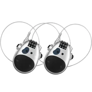 ZHEGE Portable Password Lock Telescopic Steel Cable Motorbike Combination Padlock, Cute CowPattern Motorcycle Helmet CodedLock (2p)