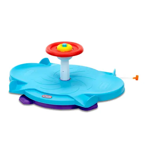 Little Tikes Fun Zone Dual Twister Plastic Game Set - Indoor-Outdoor Water Spinner Kids Toy, Unisex Cool Gifts for Kids (2-Player)