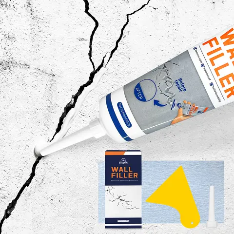 Drywall Patch Repair Kit with Heavy-Duty Tough Scraper, 250g Quick-Drying Wall Mending Multi-Use Paste Adhesive, Waterproof Concrete Sealant for Home Improvement Long-Lasting Protection