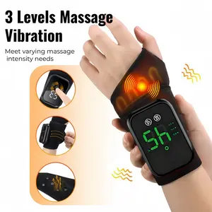 Cordless Wrist Heating Pad, Wireless Heating Pad for Pain Relief - 5 Heat Levels & Vibration, 2000mAh Rechargeable Battery, 30min Auto-Off, Adjustable Velcro Wrap for Arthritis, Carpal Tunnel, Tendonitis - Left/Right Hand, Woman Man and Elder