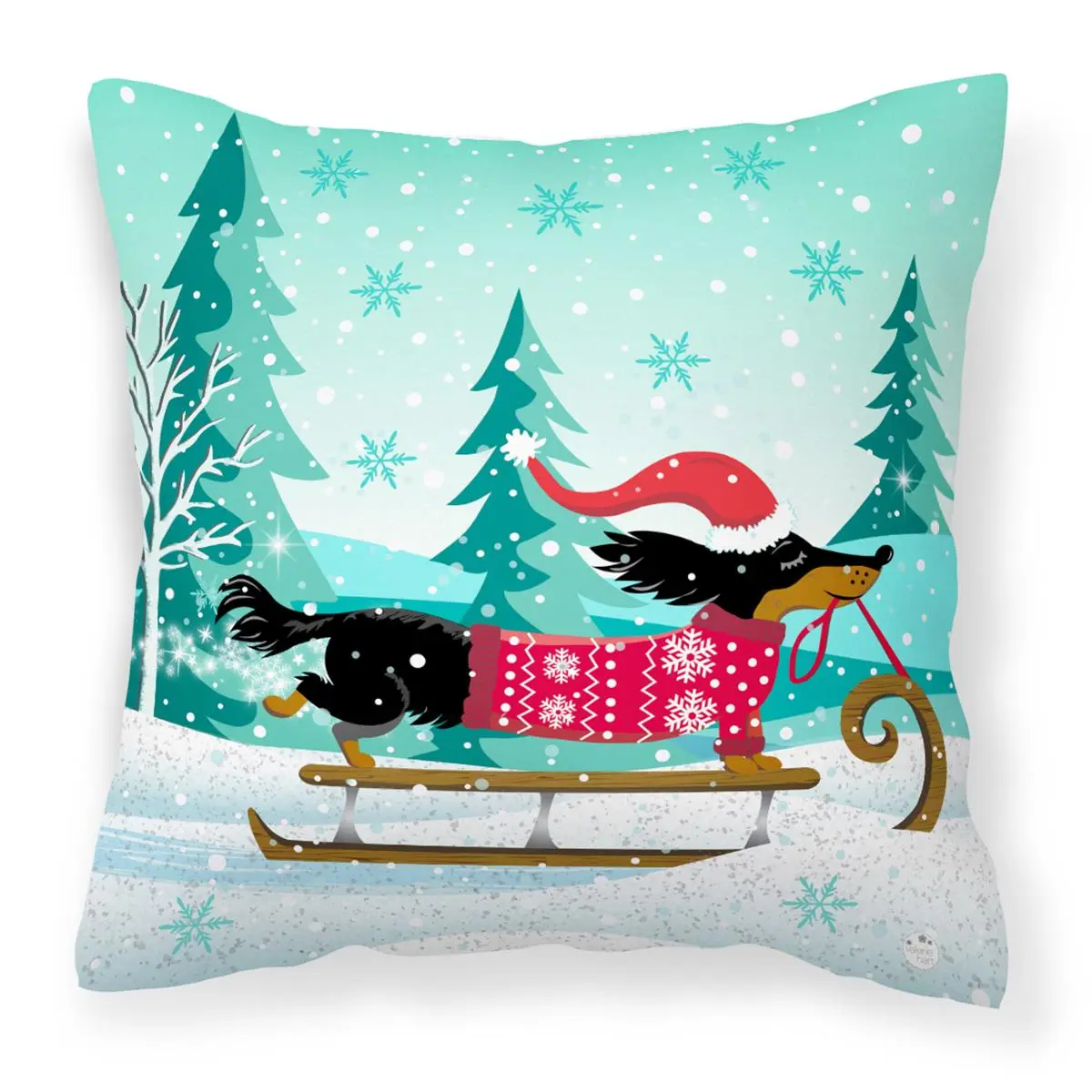 Dachshund Fabric Decorative Pillow, Christmas & Halloween Themed, Standard Size Soft Furnishing for Home Bedding, Halloween Dachshund Standard Pillows