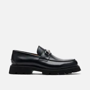 Blake Black Leather Lug Bit Loafers Blake Black Leather Lug Bit Loafers