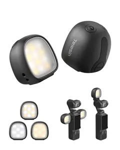 TELESIN Magnetic Fill Light for DJI Osmo Pocket 4 3 CRI95+ Mini Vlog Lamp with 3 Color Temperatures 3 Brightness Levels Ultra Light 19g Portable for Content Creation