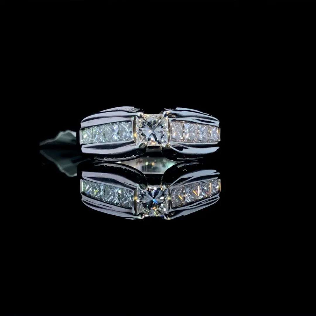 115827 - 1.93 ctw princess cut diamond ring - Billy Mitchell Jewelry