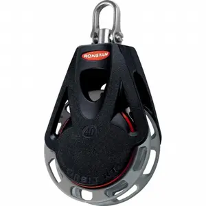 Ronstan Series 40 Ratchet Orbit Block - Single, Auto, Swivel Shackle Head - 40 mm Sheave, 44 g, 175 kg, 500 kg Load Capacities, Compatibility with Harsh Fixing Points