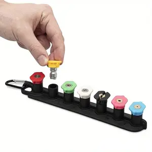 High Pressure Washer Tips Set with Nozzle Holder, 7 Nozzle Tips, Spray Nozzles, 1/4 Inch Quick Connect, 4000 Psi, Durable Car Wash Accessories