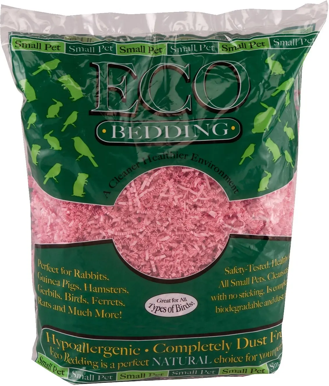 ECO BEDDING® 99% Dust Free Paper Bedding for Small Pets and Birds, Pink