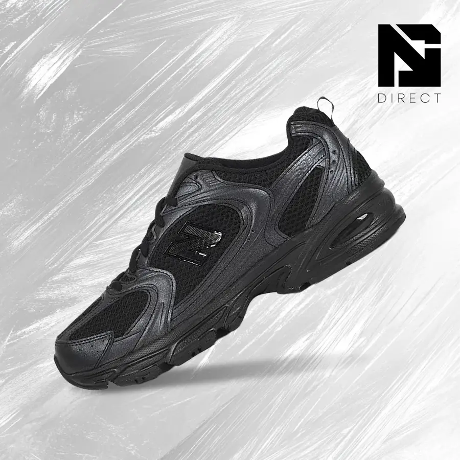 New Balance NB 530 MR530PB Unisex Lifestyle Sneakers - Black Dark Grey, Vintage Spring & Summer Inspired, Shock-Absorbing Comfort, Versatile Gym-Streetwear, Back-to-School Sports Footwear