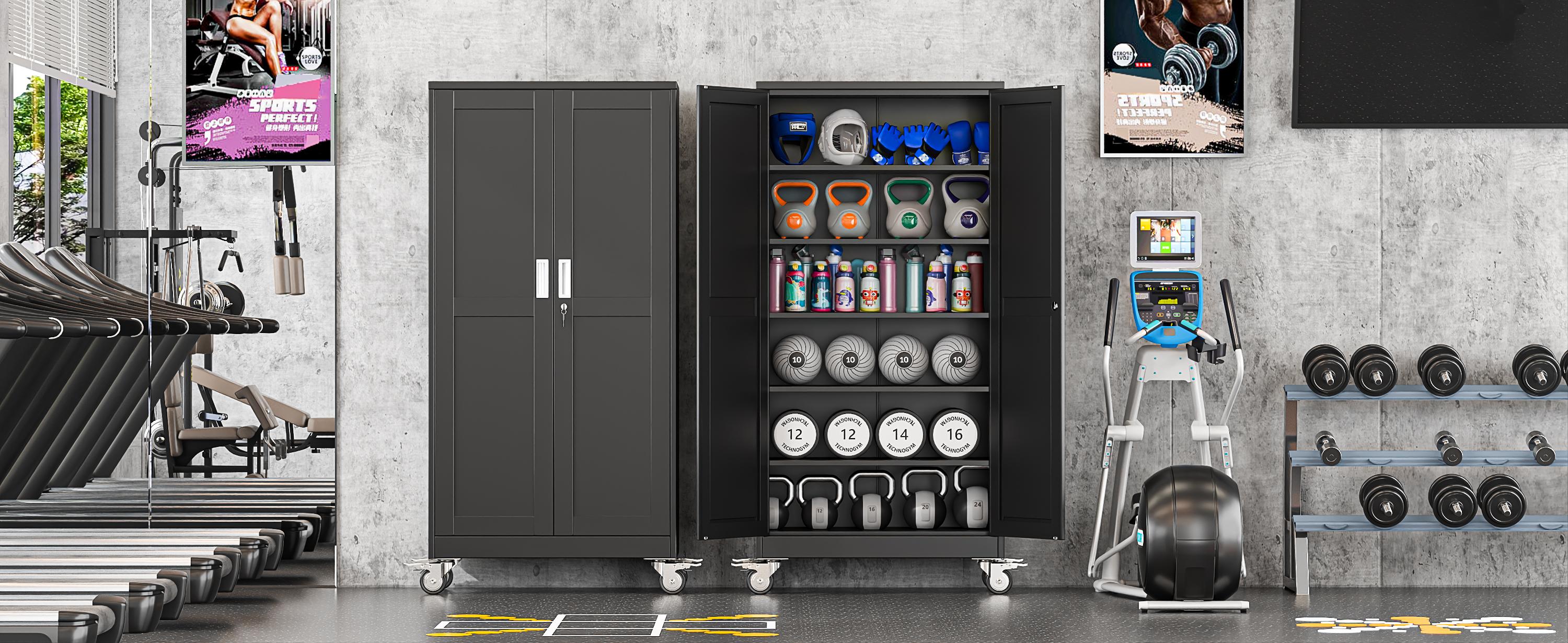 Heavy Duty Garage Storage Cabinet with Wheels and Lock, Steel Rolling Tool Cabinet with Adjustable Shelves, Lockable File Organizer for Office, Home, Workshop, School Heavy Duty Garage Storage Cabinet with Wheels and Lock, Steel Rolling Tool Cabinet with Adjustable Shelves, Lockable File Organizer for Office, Home, Workshop, School