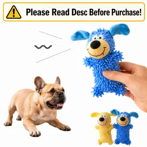 Interactive Dog Squeaky Toy with Durable Chenille Fabric for Dental Care & Active Exercise Plush Pet Toy for Throwing and Catching Games and Interactive Play Between Owners and Dogs, Only For Small/Medium/Calm Breeds