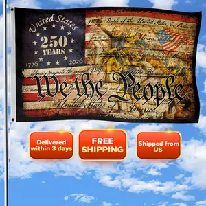 250th Anniversary Flag – House Flag Outdoor Decor, double-sided printing, Patriotic 250 Years Commemorative Flag
