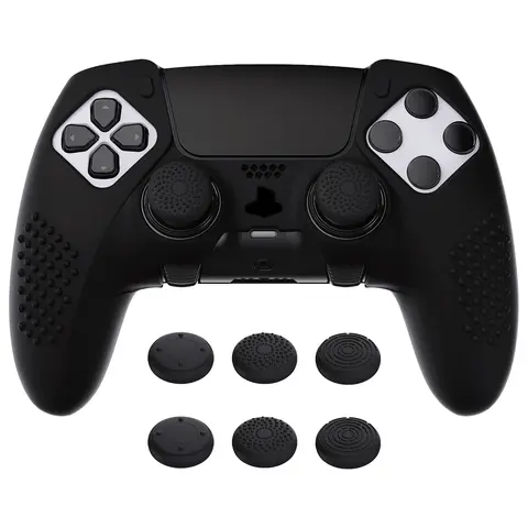 PlayVital 3D Studded Anti-Slip Silicone Cover Case for PS5 Edge Wireless Controller - Console Accessories, Gaming Peripherals with 6 Controller Grips for Protection
