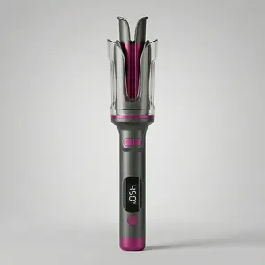 Professional Automatic Hair Curler, Ionic Ceramic Rotating Curling Iron with Anti-Tangle Chip, 450°F LED Screen, 360° Swivel Cord, Multi-Styler for All Hair Types, Ideal Beauty Gift