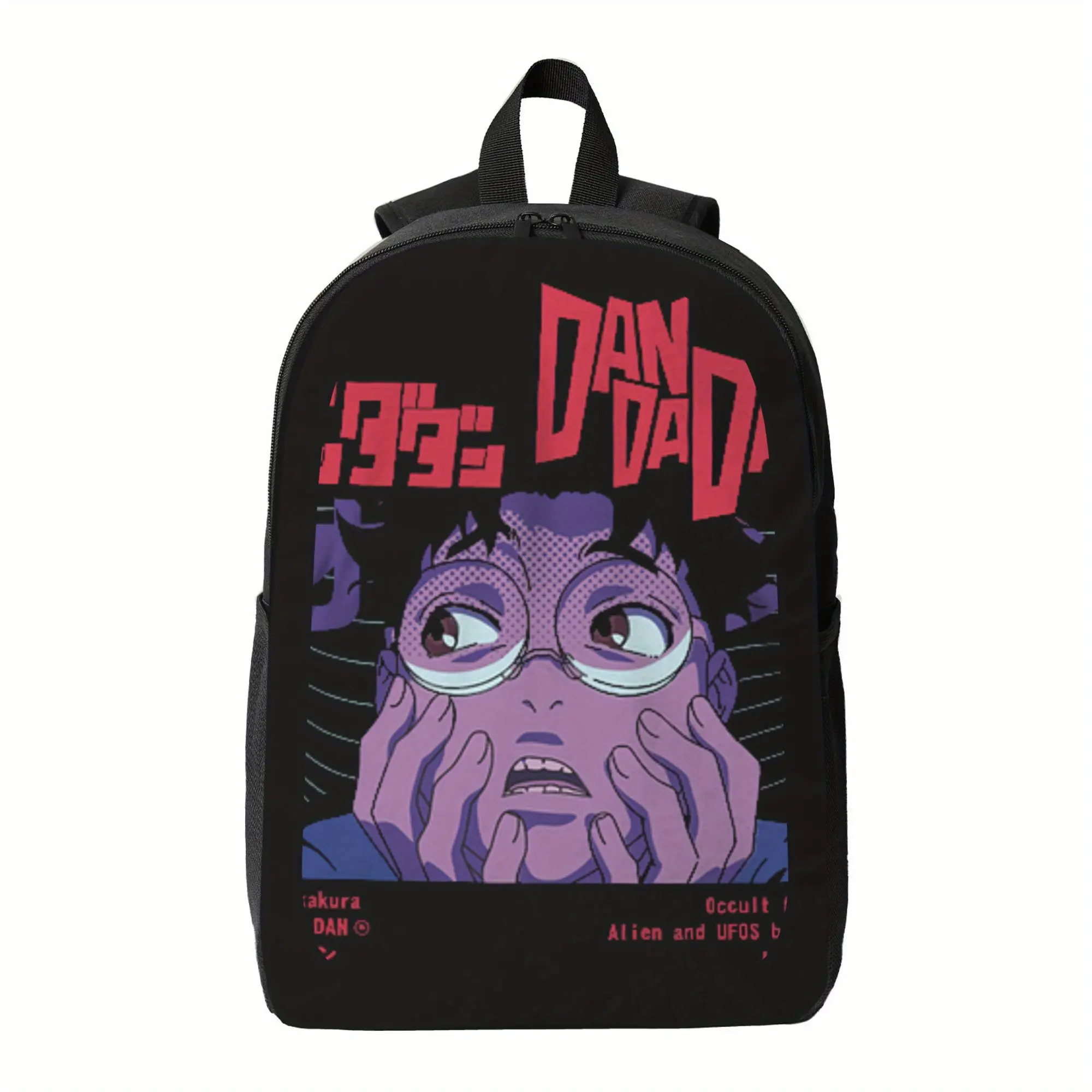 Anime Backpack with DAN DAN Graphic - Large Capacity High Quality School Bag, Heavy-Duty Backpack for College, Work, Travel - Ergonomic Padded Straps, Compatible with Alien/UFS Fans - Anime Lover Gift, Kawaii Backpack, Daily Commute, Bold Design, Reinfor