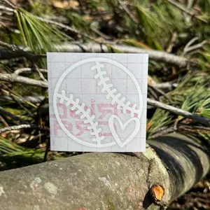 Baseball Decal, Softball Decal, Baseball & Softball Mom Decal - Waterproof Permanent Vinyl Sticker in Bright Colors for Smooth Surfaces - Customizable Size & Color Options