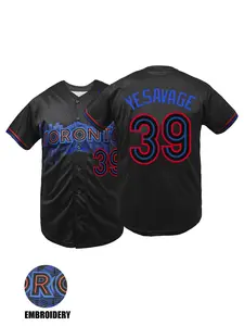 Men's Toronto #39 Embroidered Baseball Jersey Loose Fit V-Neck Short Sleeve Sports Top Loose Fit for Sports & Parties, Casual Wear, Themed Events, Football Accessories, Party Attire, Bold Number Design, Durable Fabric Activewear Clothing