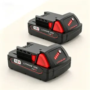 2-Pack 3.0Ah Lithium Battery Replacement for M18 Tool Series 48-11-1830 48-11-1850 48-11-1852, High Capacity Rechargeable Battery Compatible with 18V Cordless Power Tools and Charger, Long Runtime No Memory Effect Durable Power Cell