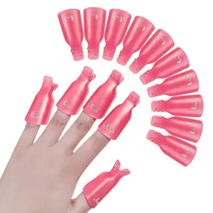 ✨10 Reusable Nail Clips (Boxed) for Acrylic Nail Polish Removal, Nail Gel Remover Clips, DIY Nail Art Essential Tool, Nail Kit