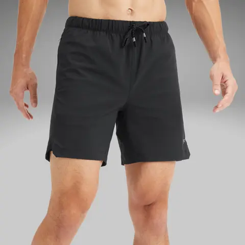 Fabletics Men's Plain Unlined 7in Inseam Spandex Shorts - Train-Ready, Swim-Approved, With Pocket