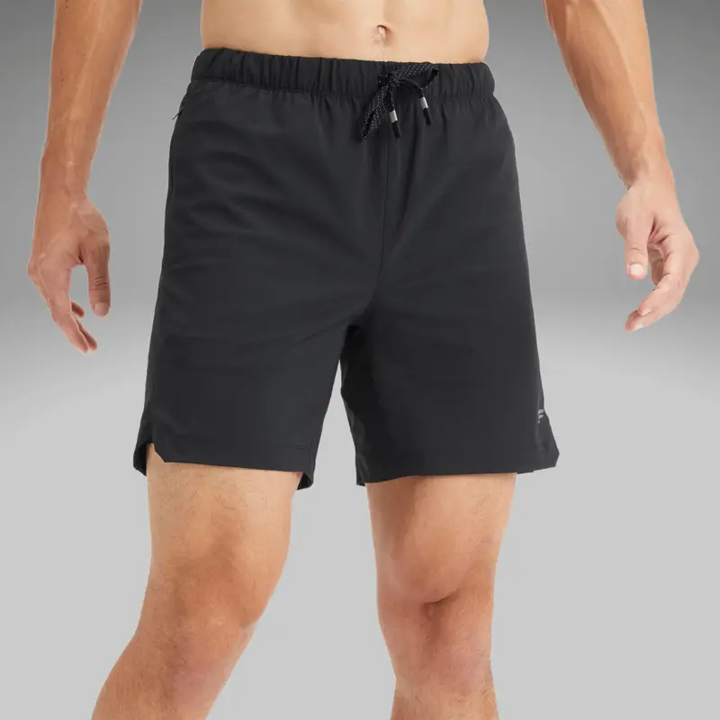 Fabletics Men's Plain Unlined 7in Inseam Spandex Shorts - Train-Ready, Swim-Approved, With Pocket